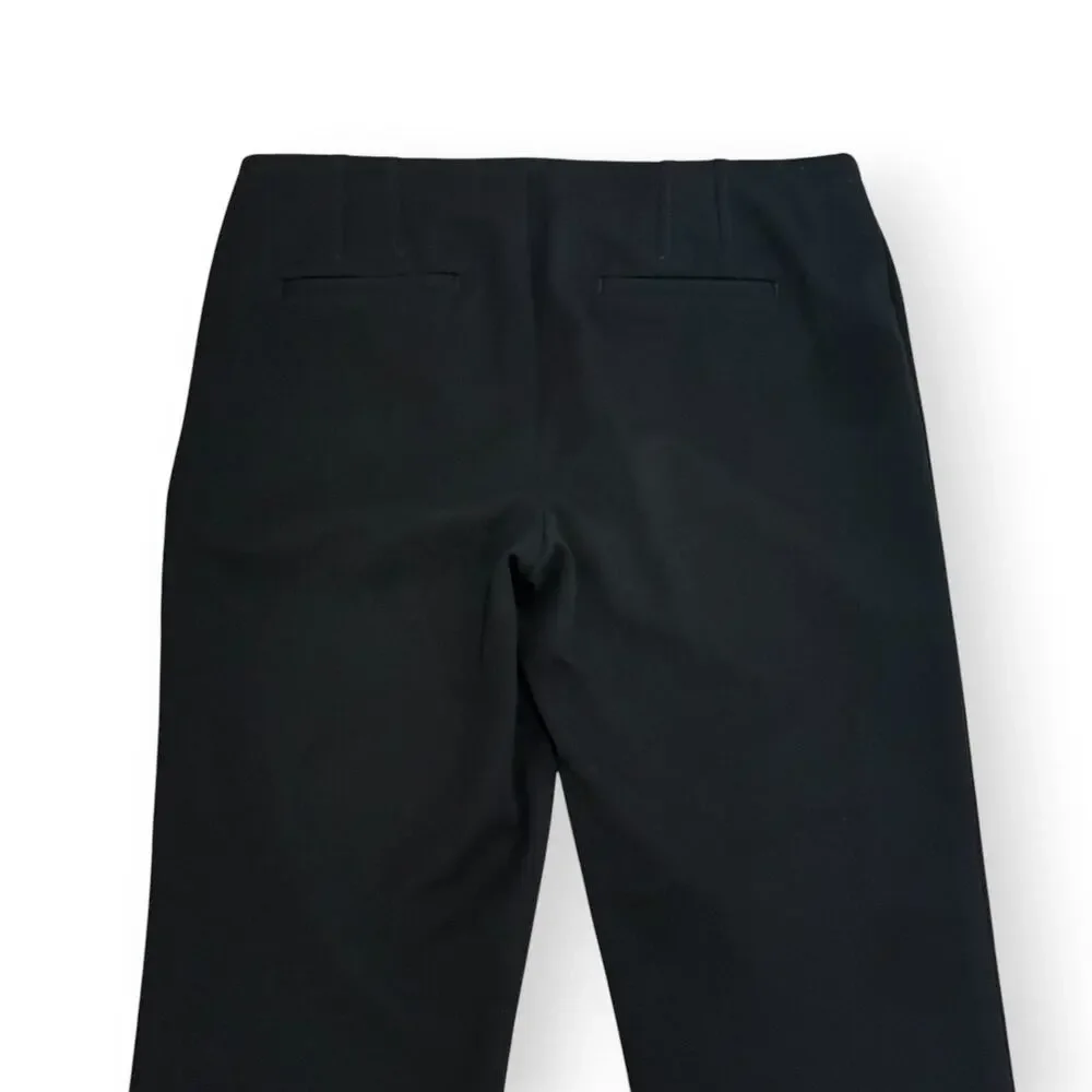Talbots Black Ponte Dress Pants 10 Side Zip Straight Leg Stretch Trousers Office